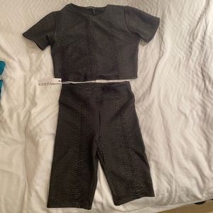 Koral crop top and shorts set